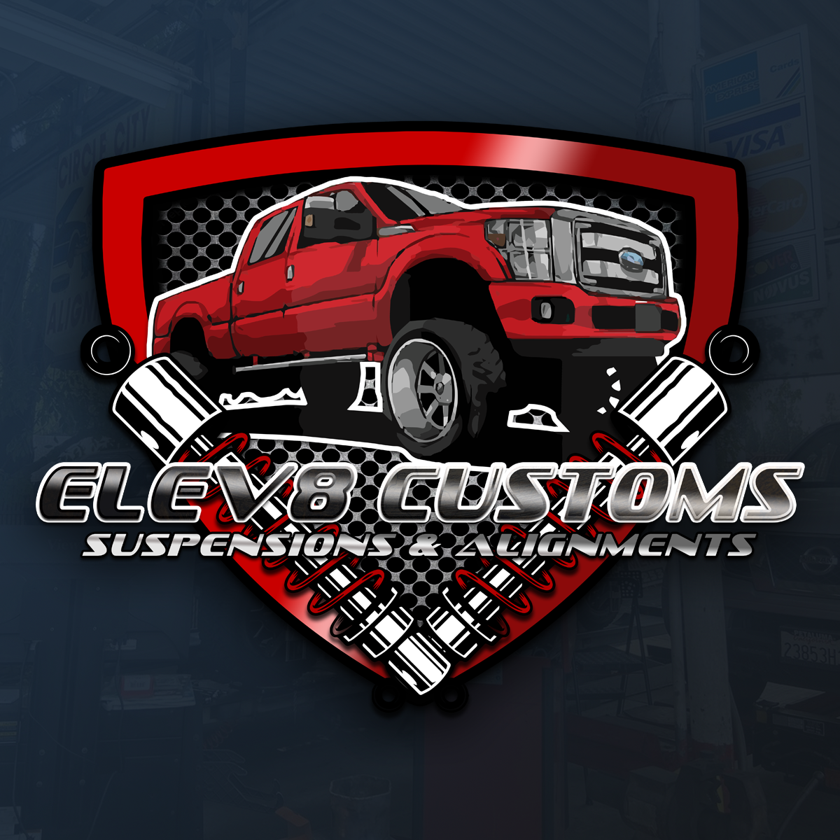 Logo Designing & Branding for Elev8 Customs Suspension and Alignment