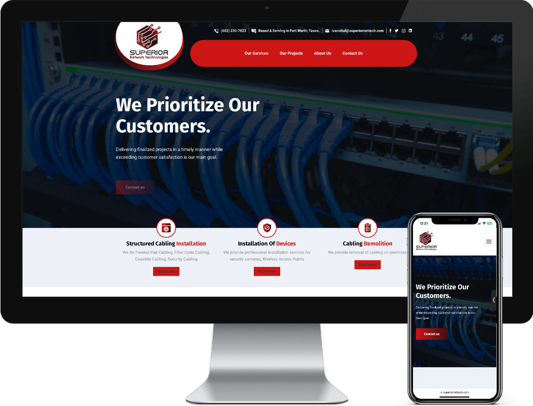 Website Design and Development for Superior Network Technologies