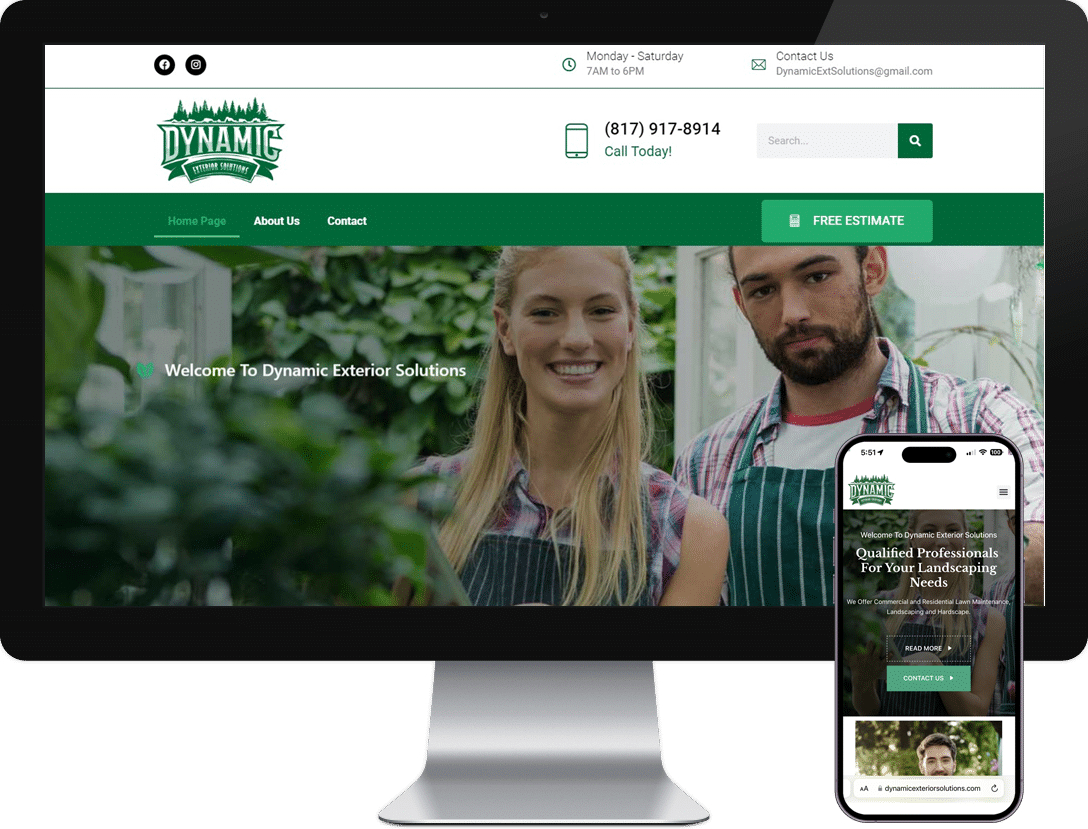 Website Design and Development for Dynamic Exterior Solutions